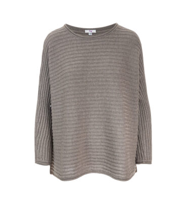 Lark Organic Cotton Ribbed Top - Cappuccino Marl