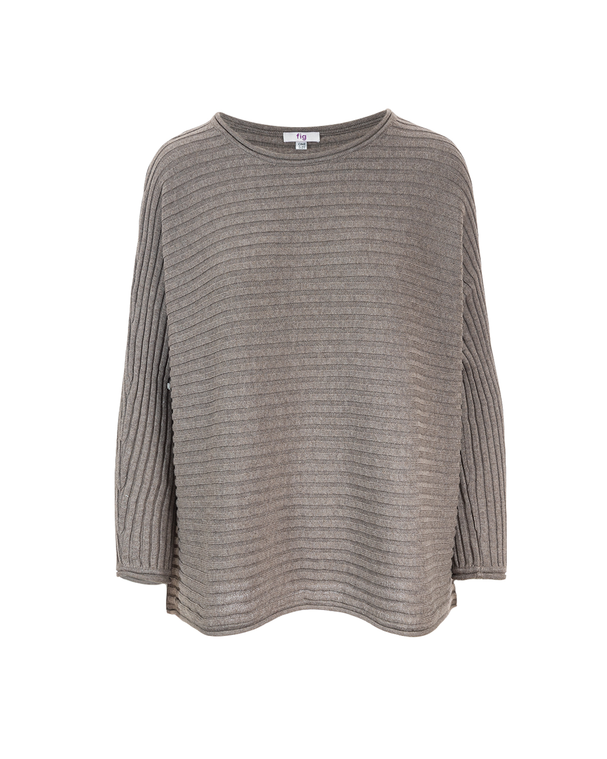 Lark Organic Cotton Ribbed Top - Cappuccino Marl