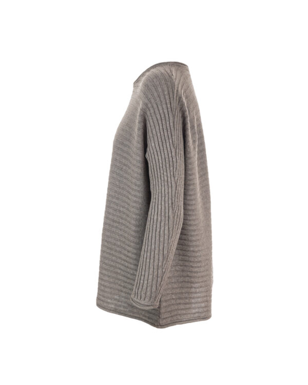 Lark Organic Cotton Ribbed Top - Cappuccino Marl