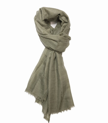 Cashmere Fine Large Scarf Clay Green