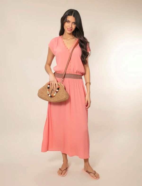 Nooki Cece Maxi Dress - Coral
