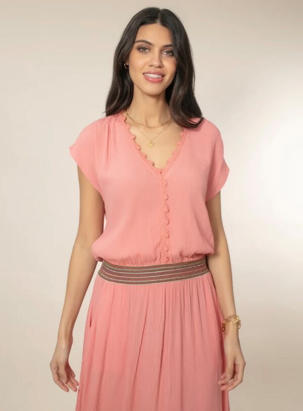 Nooki Cece Maxi Dress - Coral