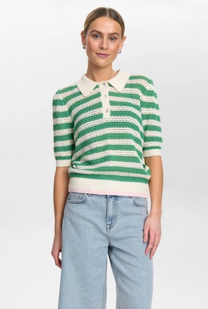 Numph Nuvillia SS Pullover Green Spruce
