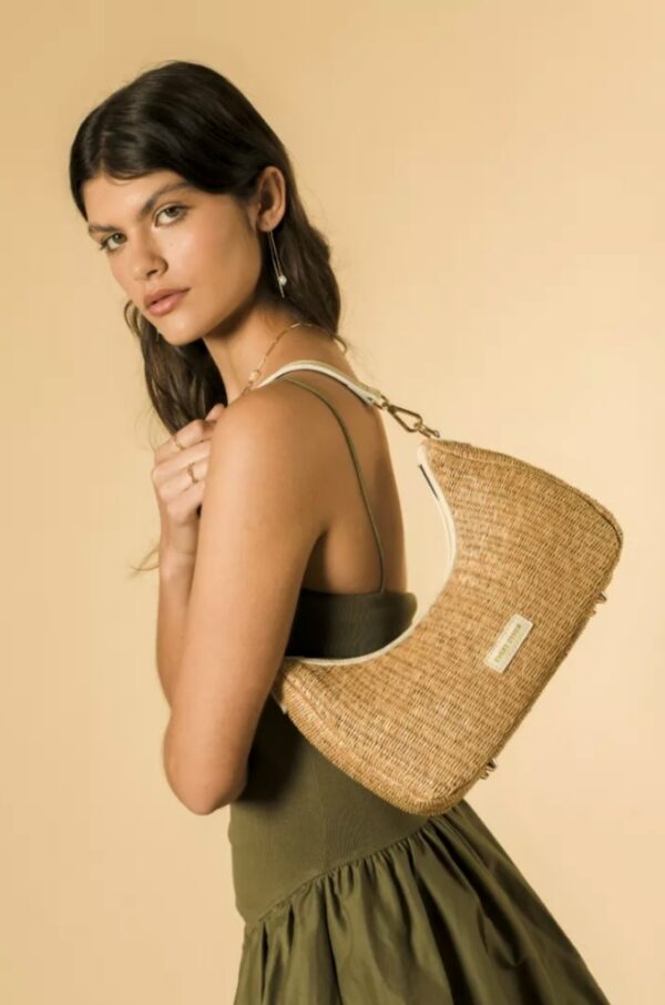 Soleil Rattan Shoulder Bag