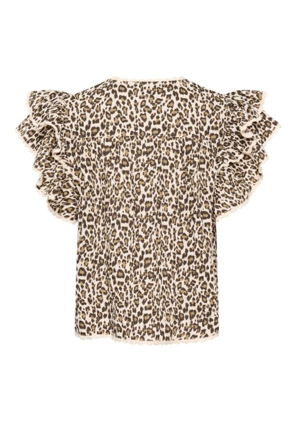 Saint Tropez KirbySz Blouse Creme Leopard Strokes