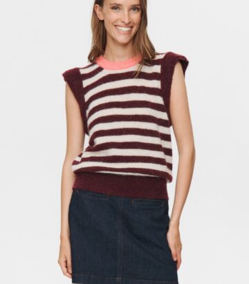 Numph NUCIARA RIETTE STRIPE VEST- Winetasting