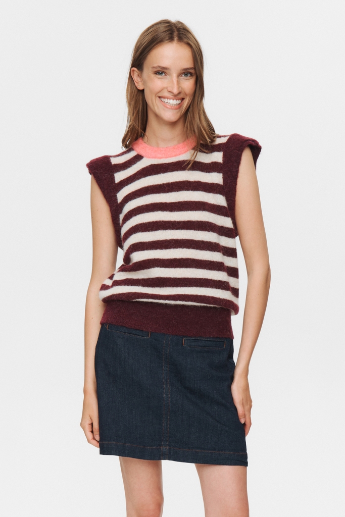 Numph NUCIARA RIETTE STRIPE VEST- Winetasting