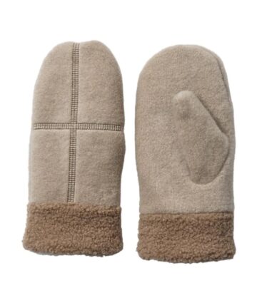 Numph Nuteddi Taupe Grey Mittens