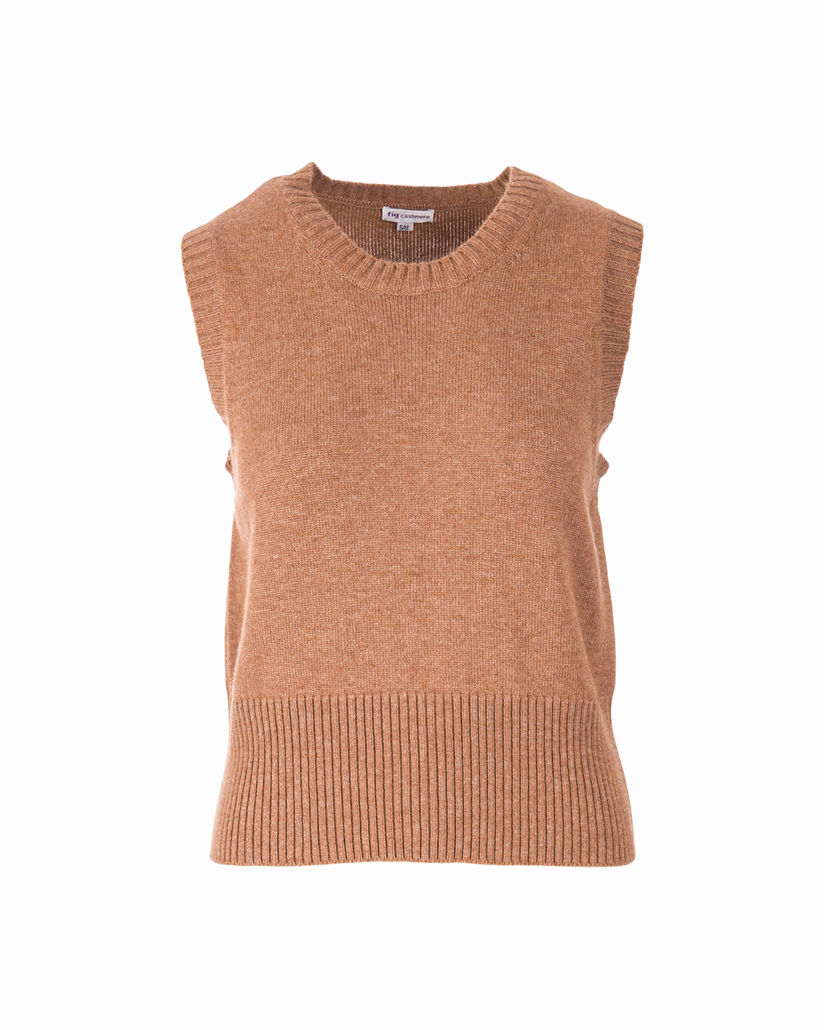 Cashmere Mix Sleeveless Knit - Almond