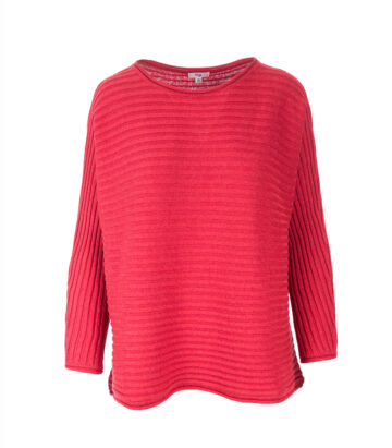 Lark Organic Cotton Ribbed Top - Parisian red