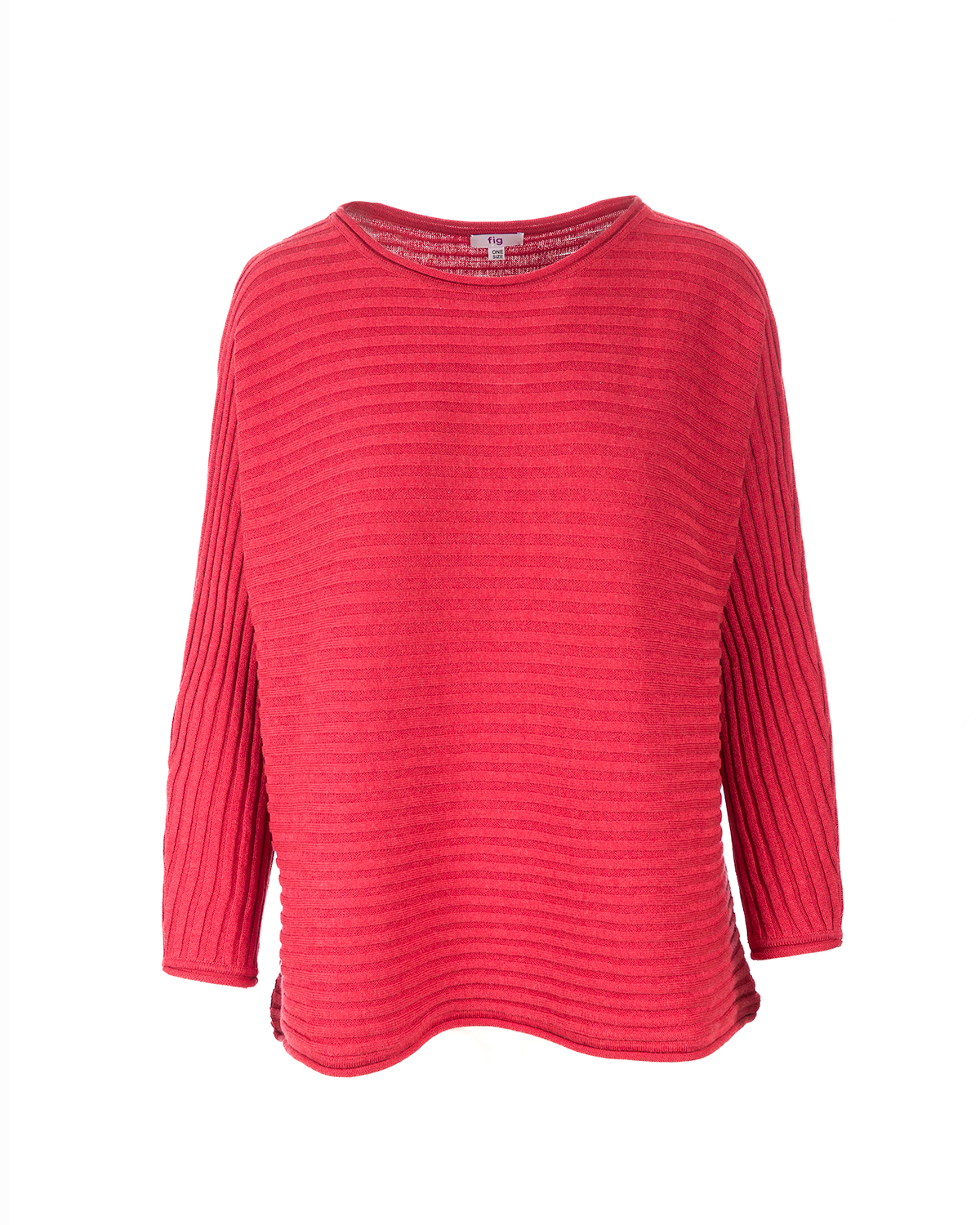 Lark Organic Cotton Ribbed Top - Parisian red