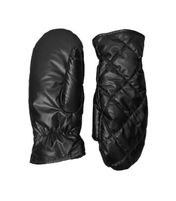 Black Colour PALOMA quilted mittens - Black