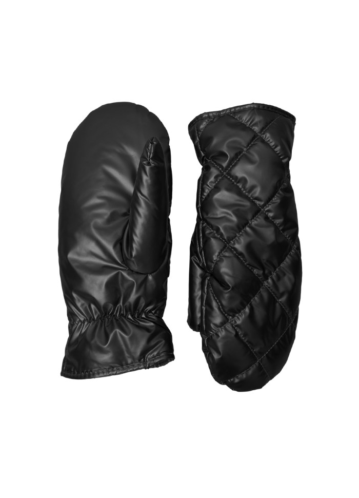 Black Colour PALOMA quilted mittens - Black