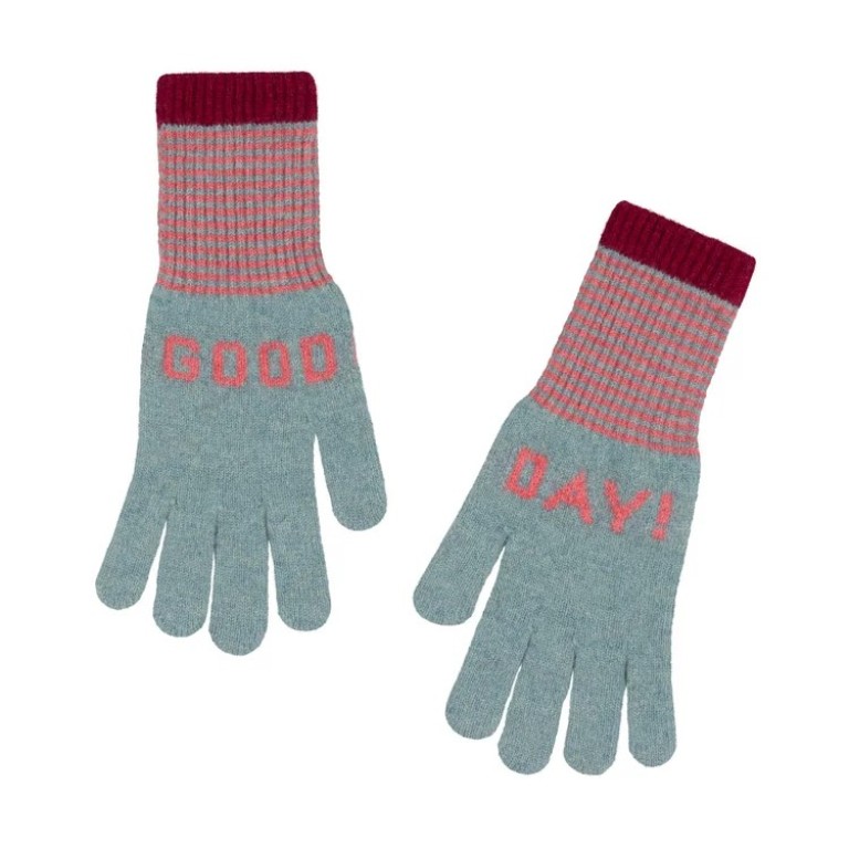 Quinton & Chadwick Good Day Angora Gloves in Autumn Berry Colours