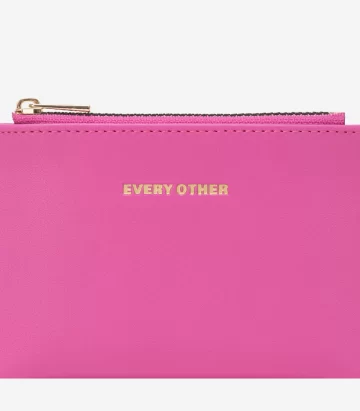 Every Other Zip Top Card Holder Pink