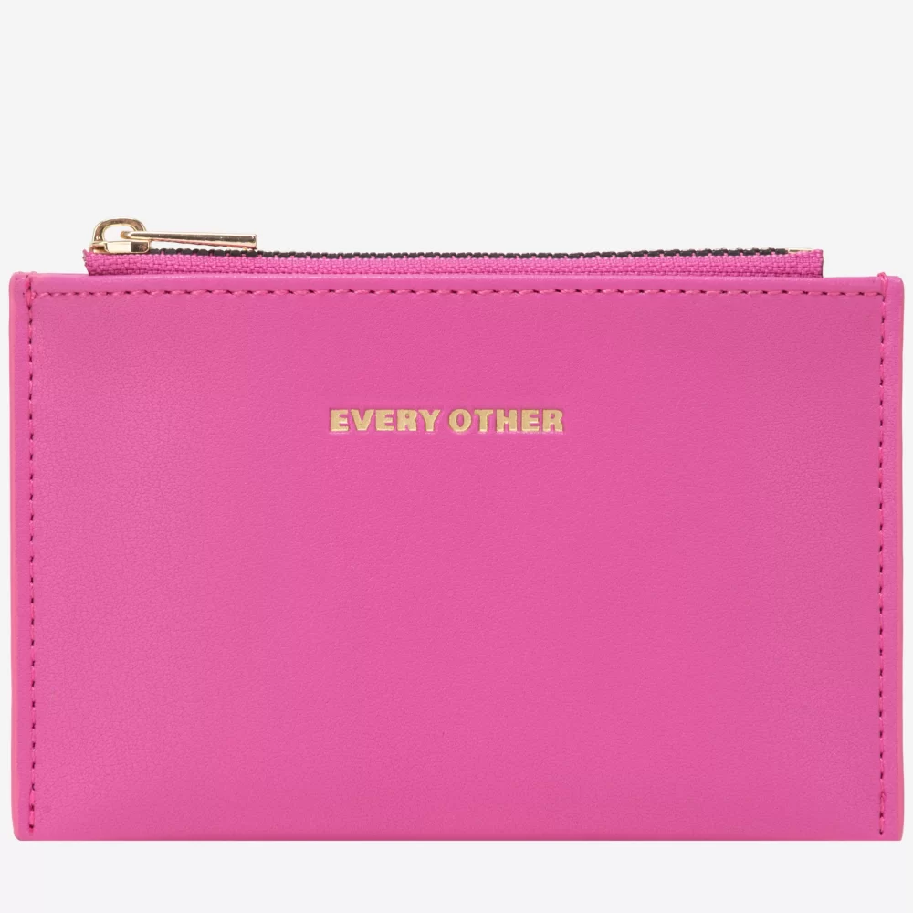 Every Other Zip Top Card Holder Pink