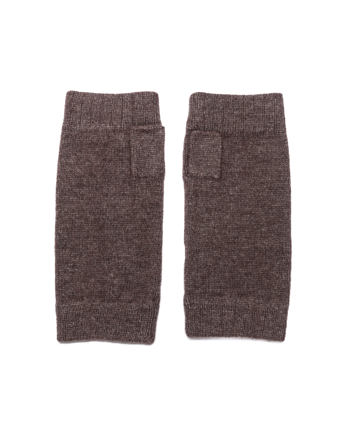 Cashmere Lambswool Finger less Gloves- Otter