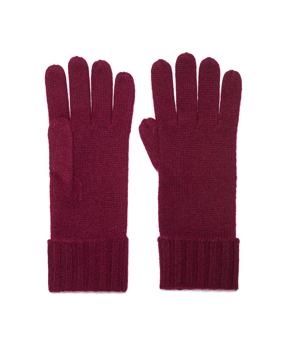 Cashmere Lambswool Gloves - Burgundy