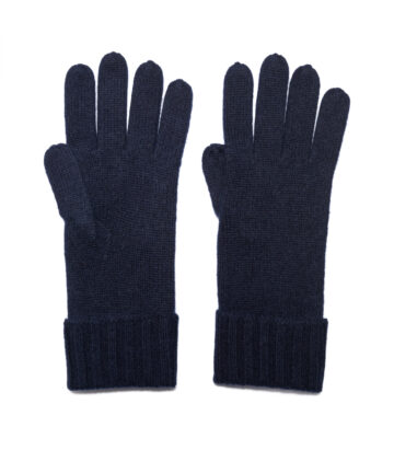 Cashmere Lambswool Gloves - Dark Navy
