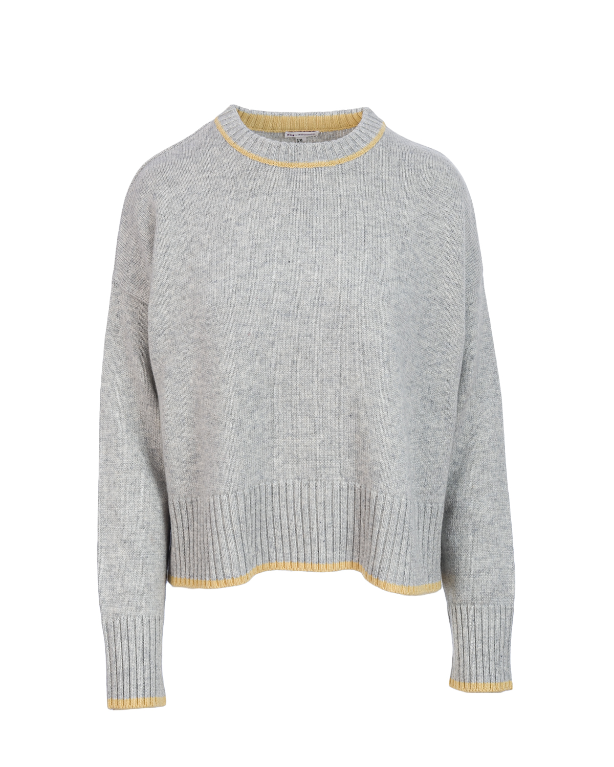Cashmere Lambswool Renee Jumper - Silver/Turmeric
