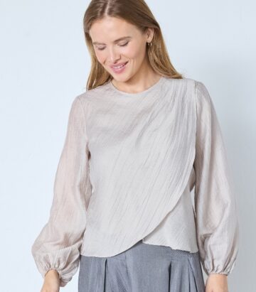 Co Couture ConnyCC Drape Blouse Mink