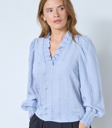 Co Couture KesiCC V-Blouse Pale Blue