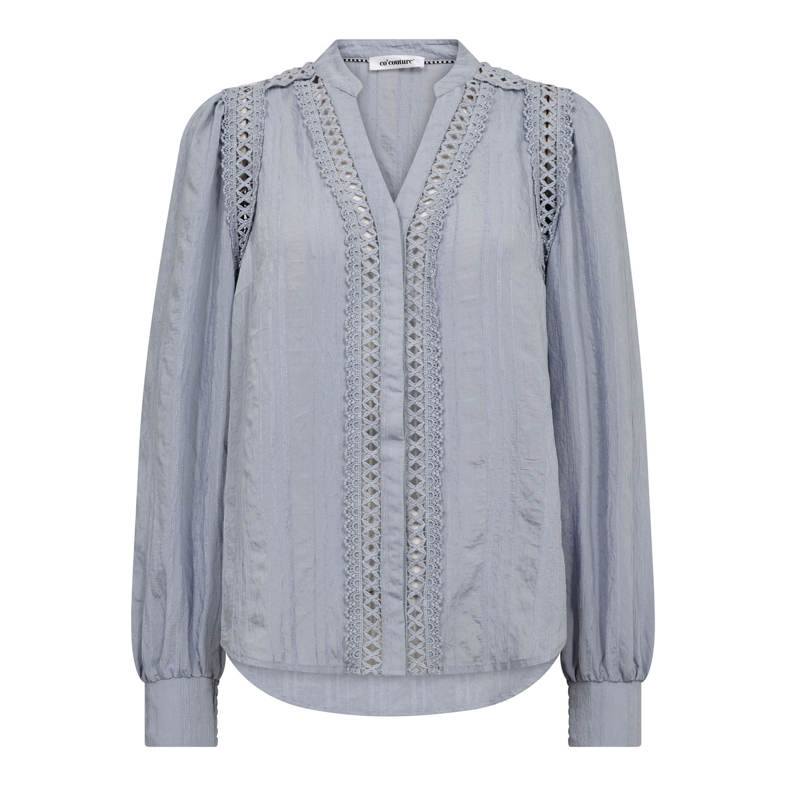 Co Couture KesiCC Lace V-Shirt Pale Blue