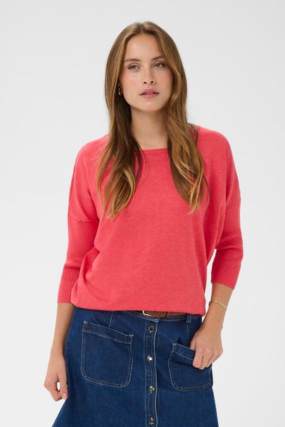 Saint Tropez MilaSz R- Neck Pullover Honeysuckle Melange