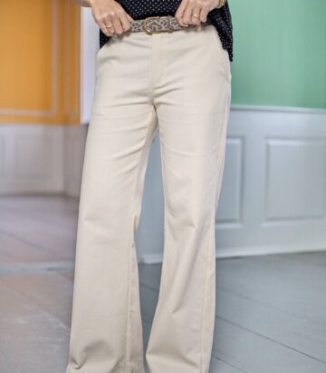 Black Colour BOX Pant Off White