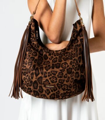 Every Other Scoop Top Tassle Bag Leopard