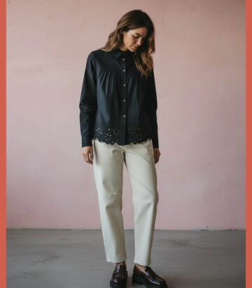 Nooki Design Binx Barrel Leg Trousers Cream