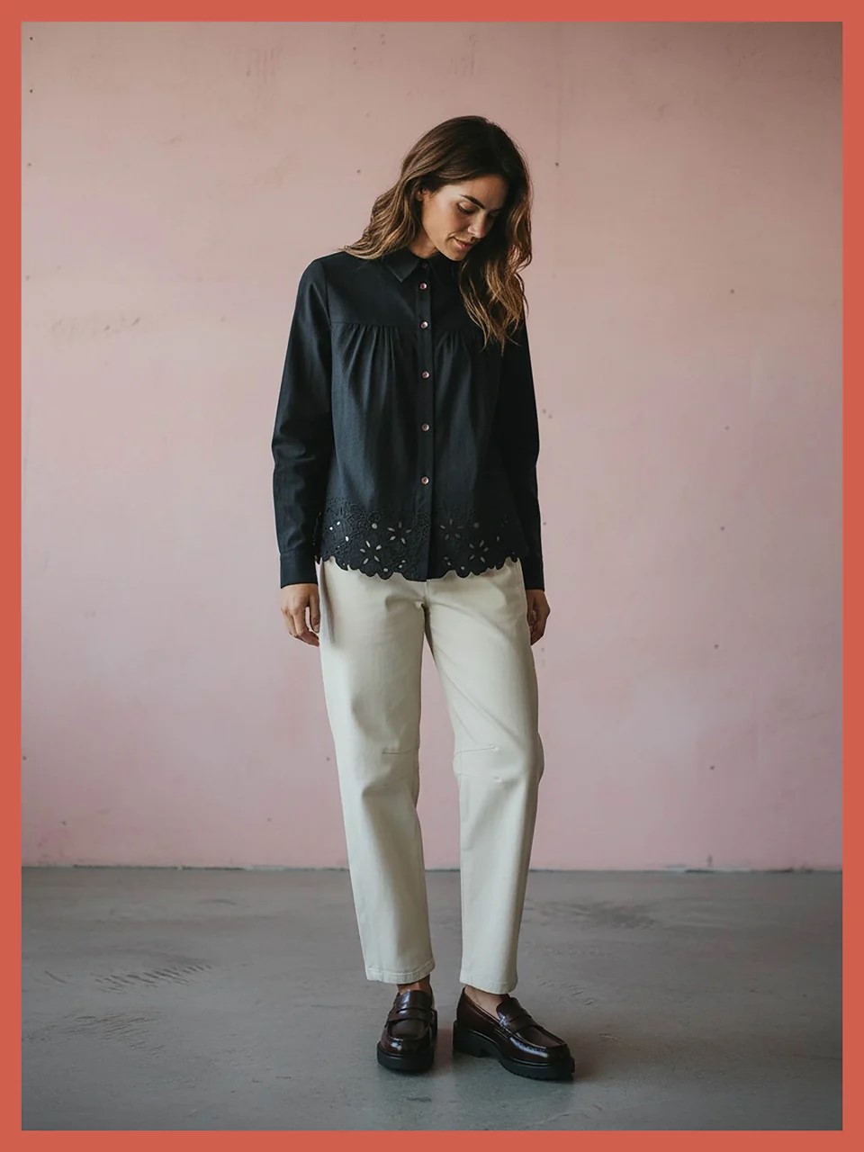 Nooki Design Binx Barrel Leg Trousers Cream