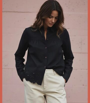 Nooki Design Koren Embroidered Blouse In Black