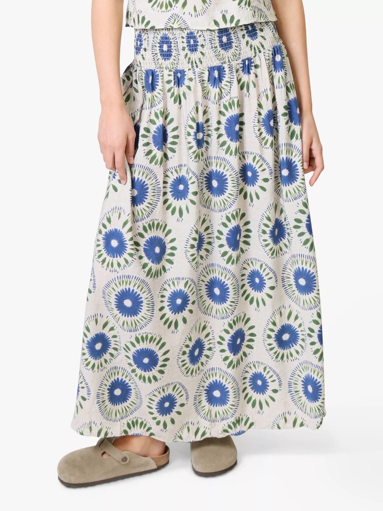 Traffic People Aurora When I Close My Eyes Maxi Skirt - Blue