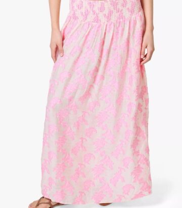 Traffic People Aurora Wisdom & Pearls Skirt - Cream Pink