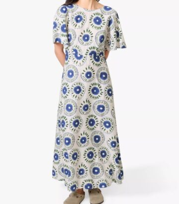 Traffic People Rene When I Close My Eyes Maxi Dress Blue