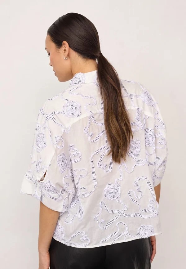 Co Couture ElricCC Flower SS Shirt White