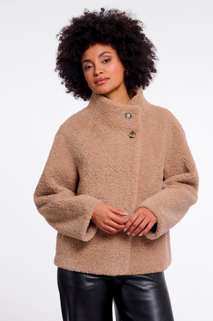 Rino & Pelle Denu jacket with high collar - Oat