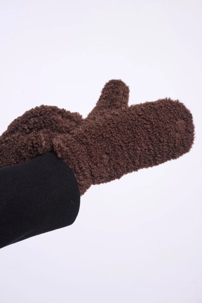 Rino & Pelle Aleida Teddy Gloves Coffee Roast