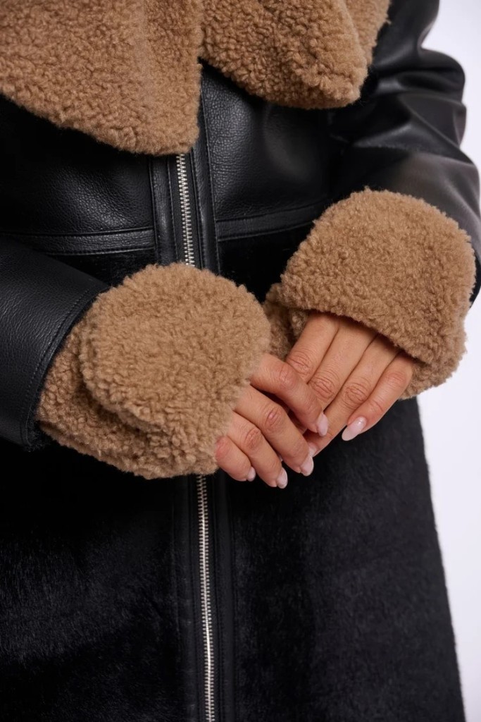 Rino & Pelle Aleida Teddy Gloves Toast