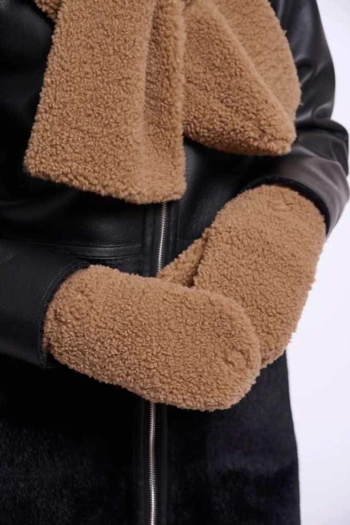 Rino & Pelle Aleida Teddy Gloves Toast