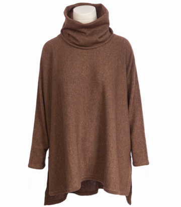Cashmere Mix Carole Oversized Jumper - Chestnut