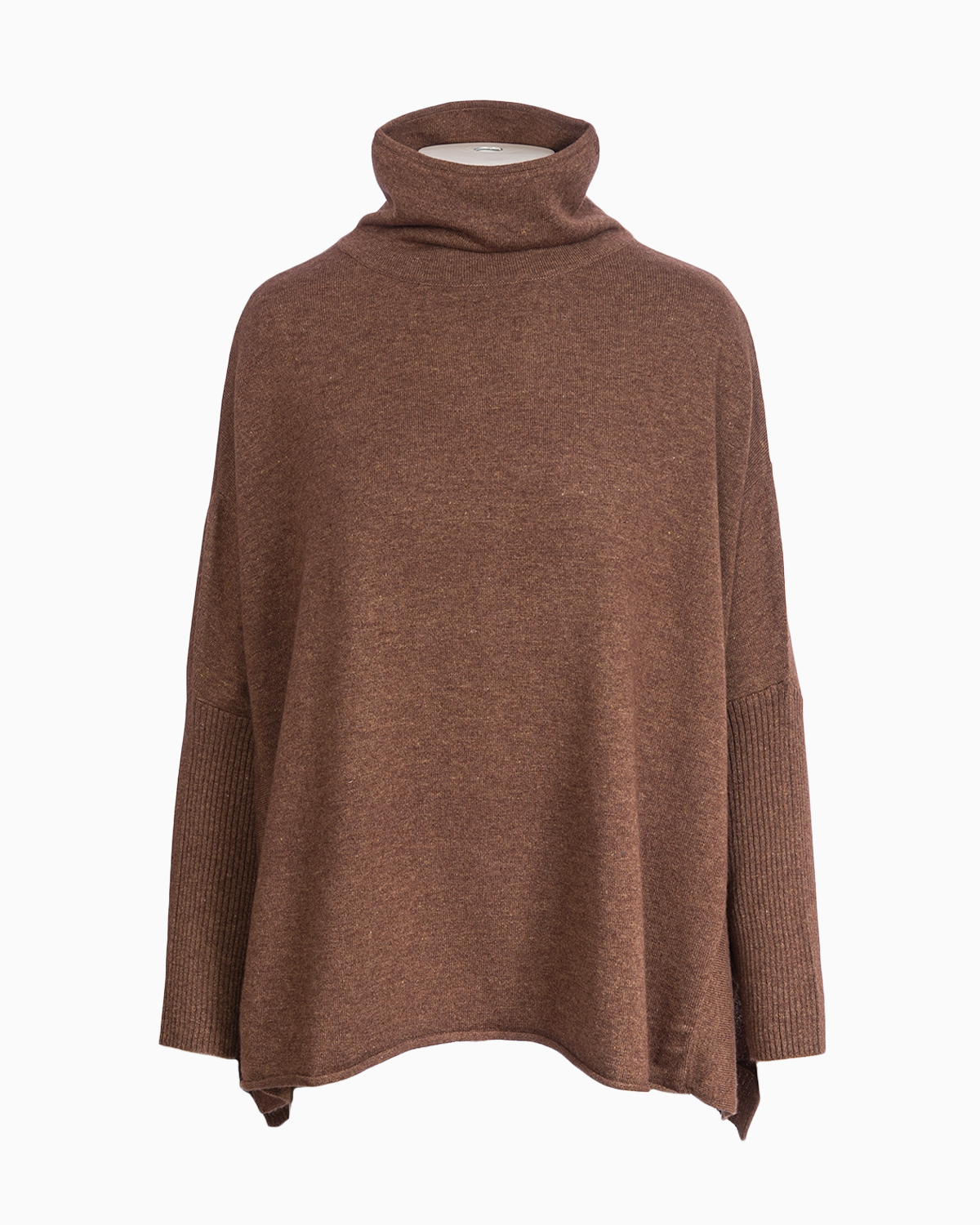 Cashmere Mix Lux Boxy Jumper - Chestnut