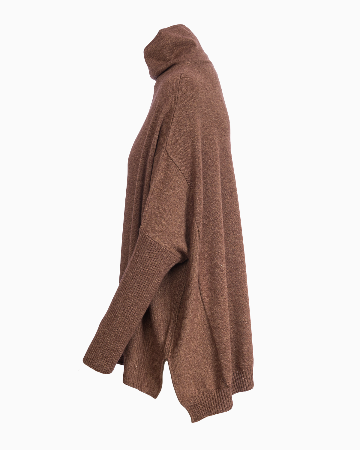 Cashmere Mix Lux Boxy Jumper - Chestnut