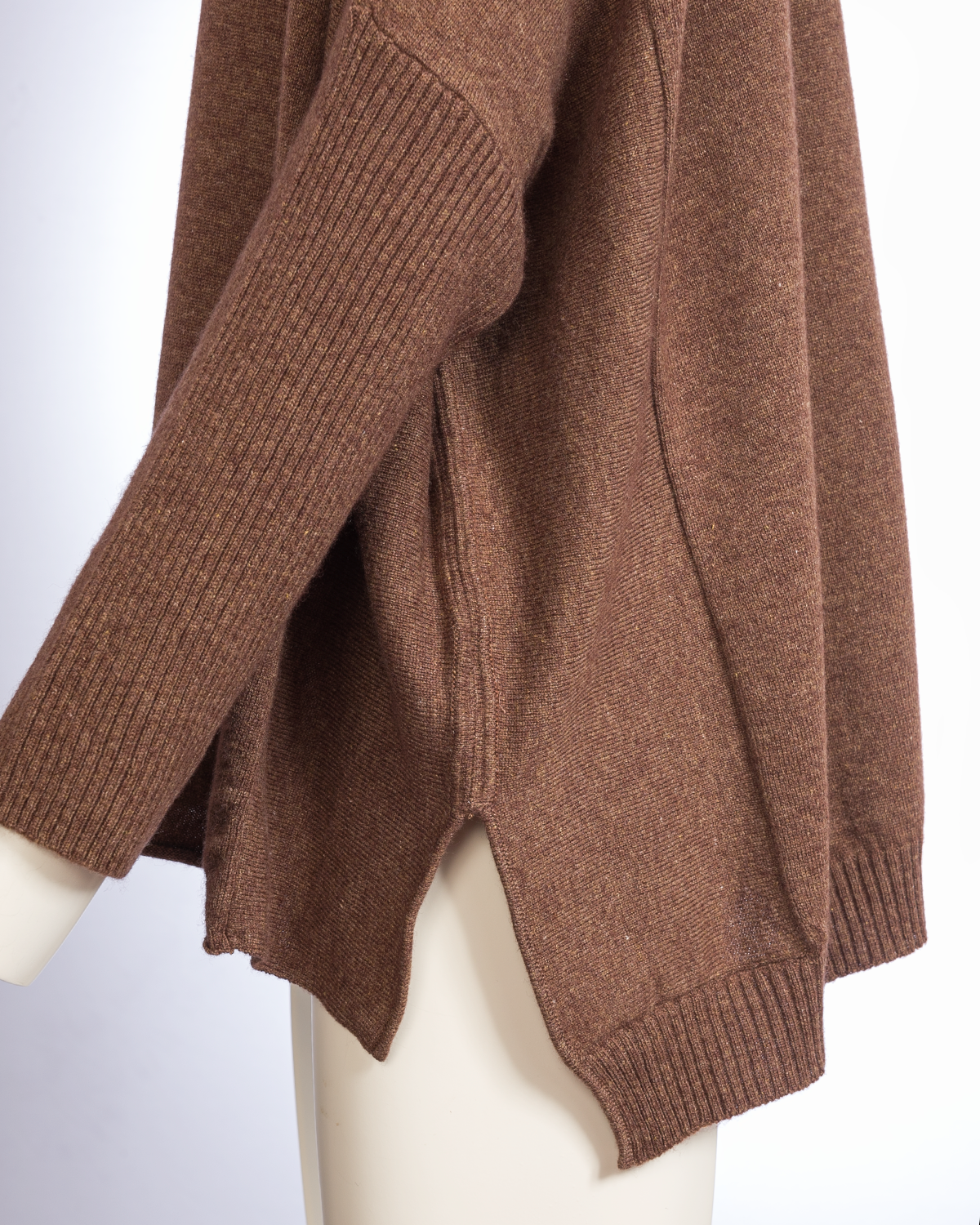 Cashmere Mix Lux Boxy Jumper - Chestnut