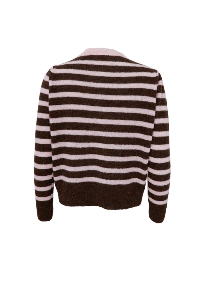 Black Colour DELL Puff Cardigan Brown