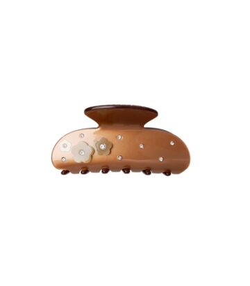 Black Colour Bega Hair Claw Latte