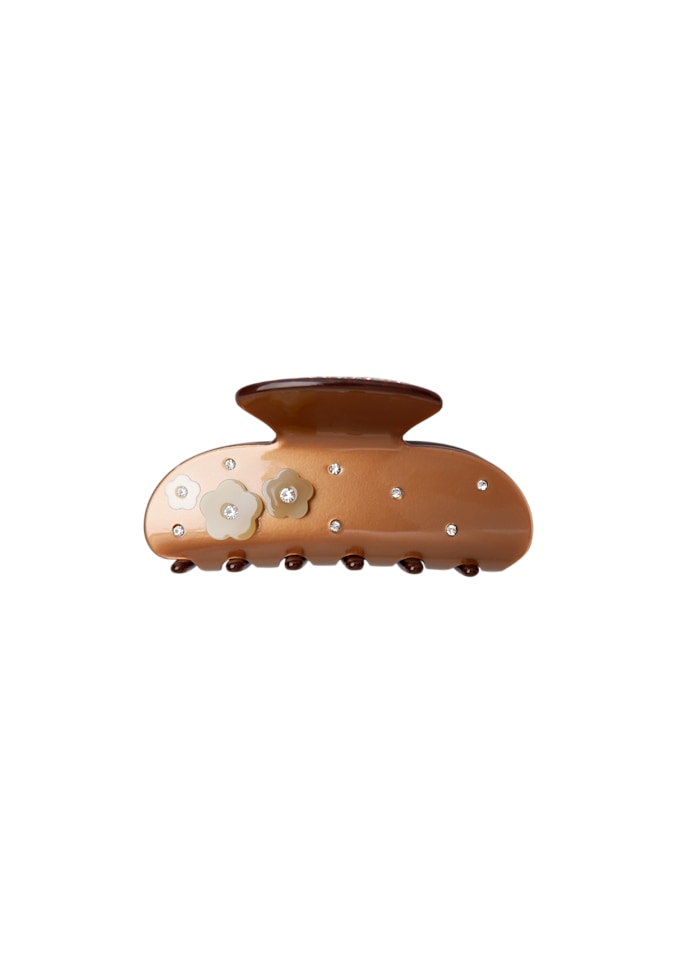 Black Colour Bega Hair Claw Latte