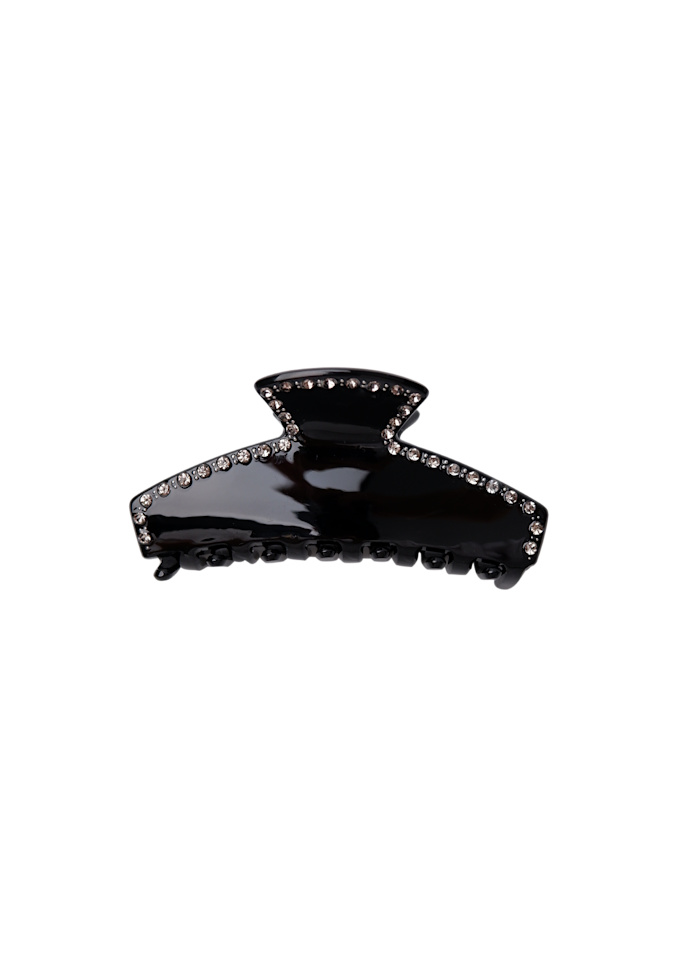 Hair claw with strass details. Stock info: Composition: 100% Acetate