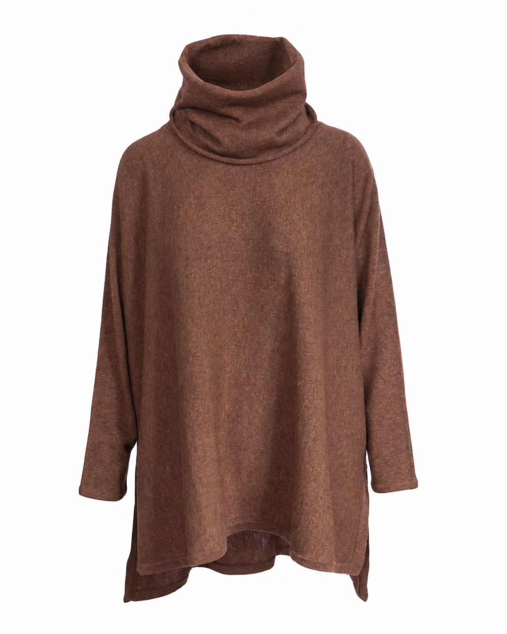 Cashmere Mix Carole Oversized Tunic Jumper - Chestnut